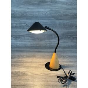 Vintage 80s American Lighting Post Modern Goose Neck Halogen Desk Lamp